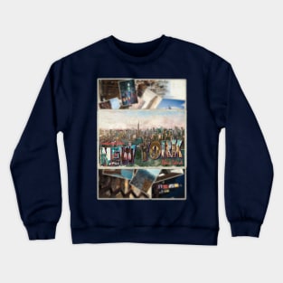 Greetings from New York City in New York vintage style retro souvenir Crewneck Sweatshirt